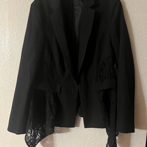 INC International Concepts Black Lace Women's Blazer